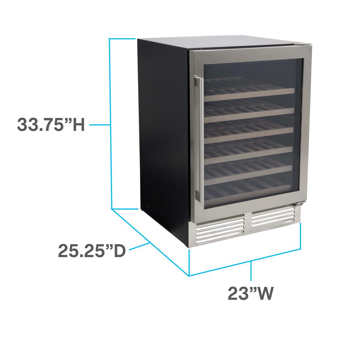 Avanti WCD52SZ3S Designer Series 23 Inch Stainless Steel Wine Cooler