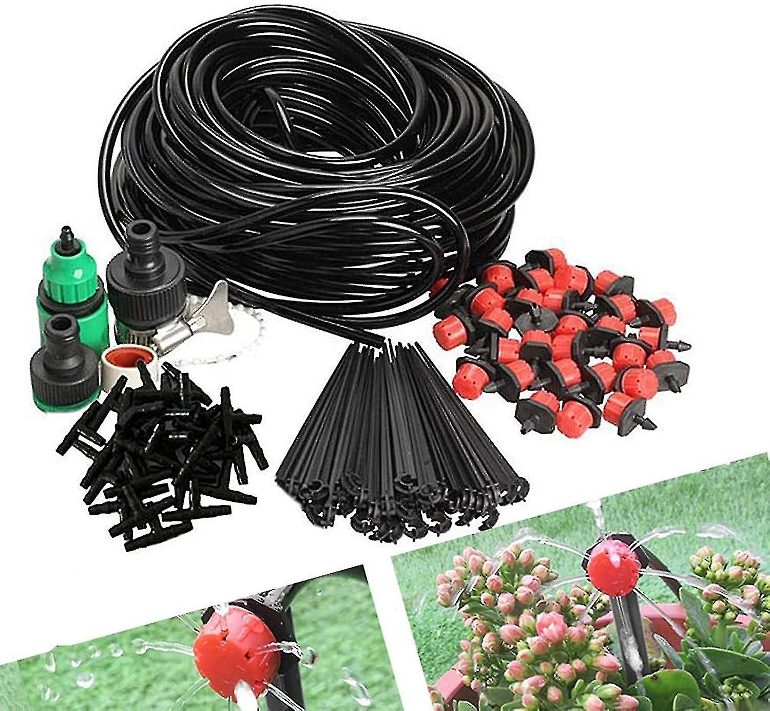 Irrigation System 25m， Irrigation Sets Micro Drip Irrigation Kit Automatic Sprinkler Drip Irrigation Garden Irrigation For Landscape， Flower Bed， Pati