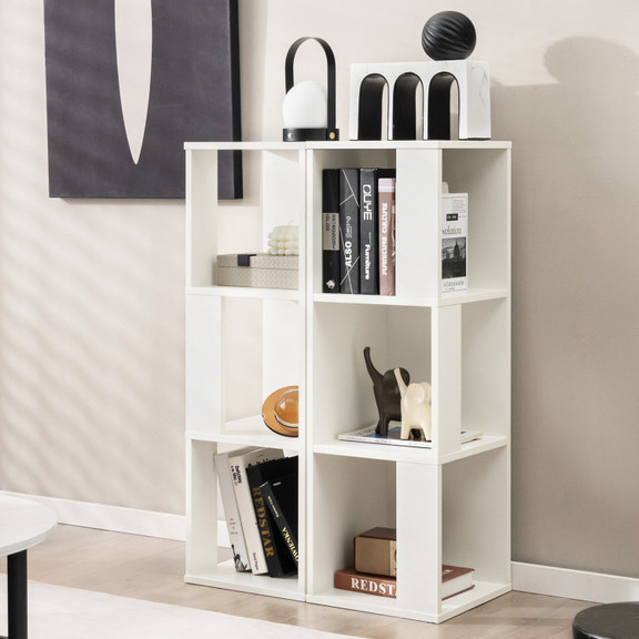 Costway 21865794 3 Tier 6 Cube Freestanding Bookca...