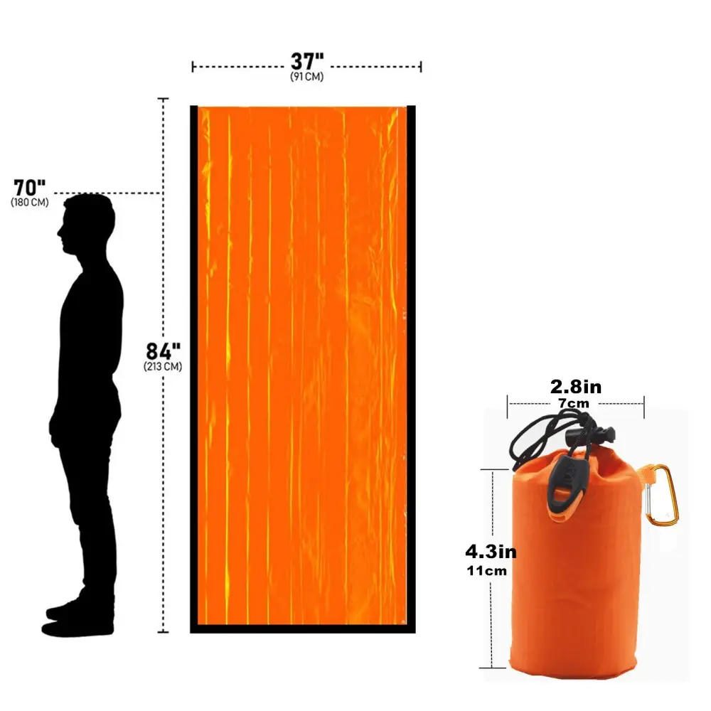 Emergency sleeping bag  portable thermal sleeping bag  sleep survival shelter  suitable for outdoor camping  hiking