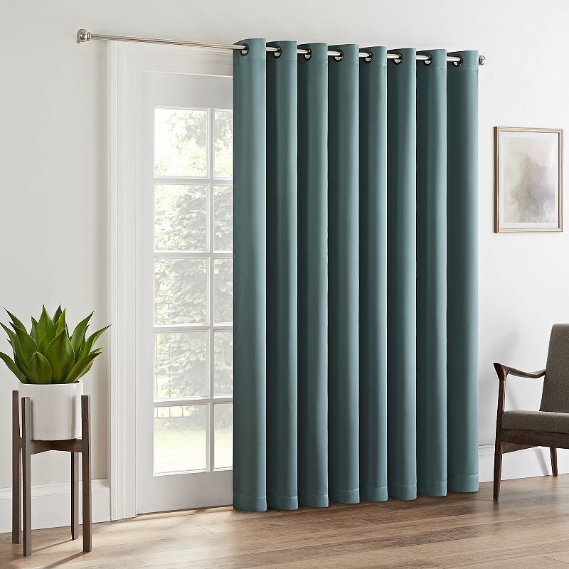 eclipse Tricia Room-Darkening 1-Panel Patio Door Curtain