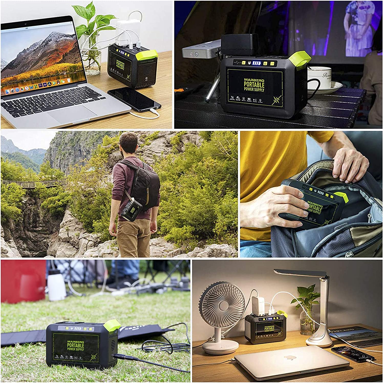 MARBERO 88Wh Portable Power Station 24000mAh Camping Solar Generator (Solar Panel Not Included)