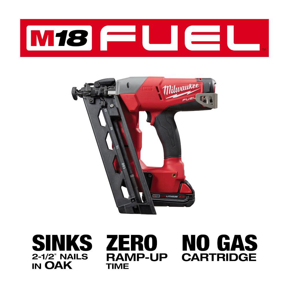 Milwaukee M18 FUEL 16 Gauge Angle Finish Nailer Kit 2742-21CT from Milwaukee