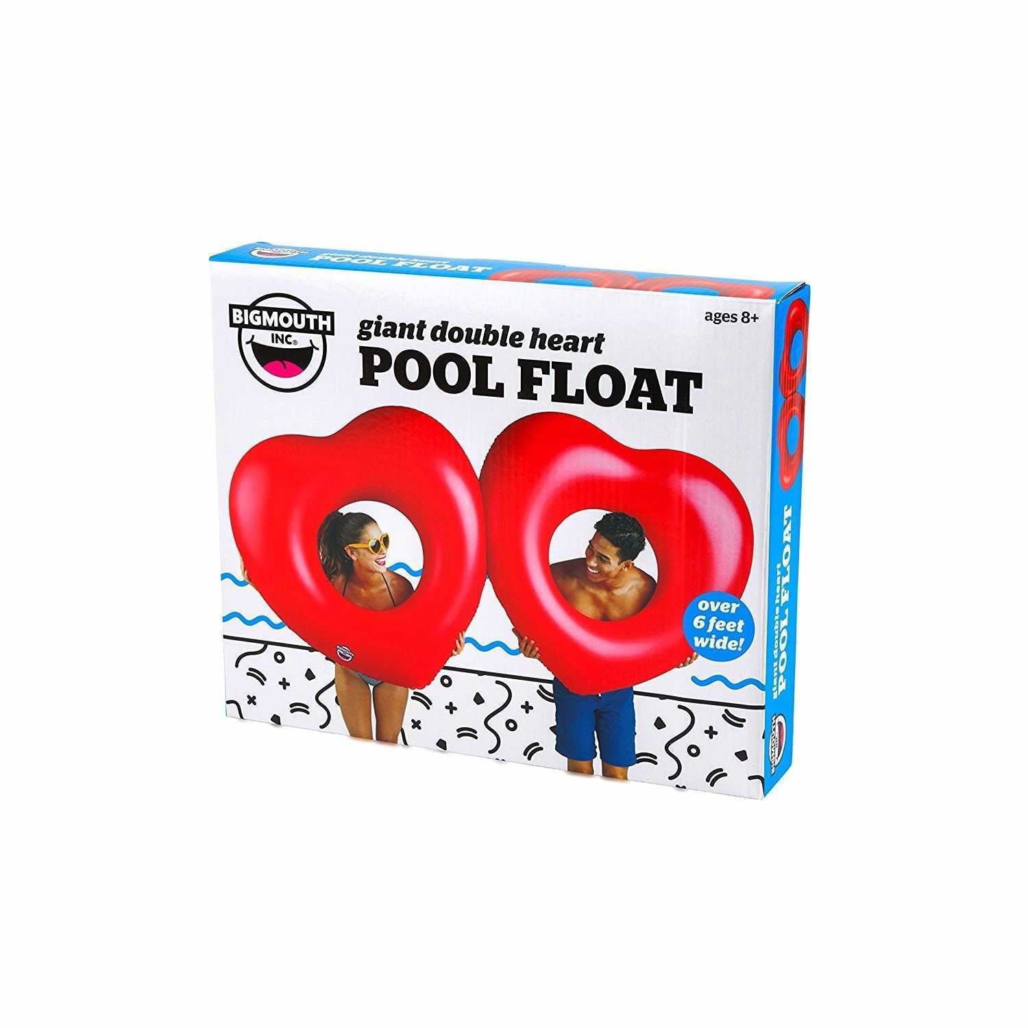 BigMouth Inc. Pool Floats Funny Inflatable Vinyl Summer Pool Or Beach Toys – Two Hearts