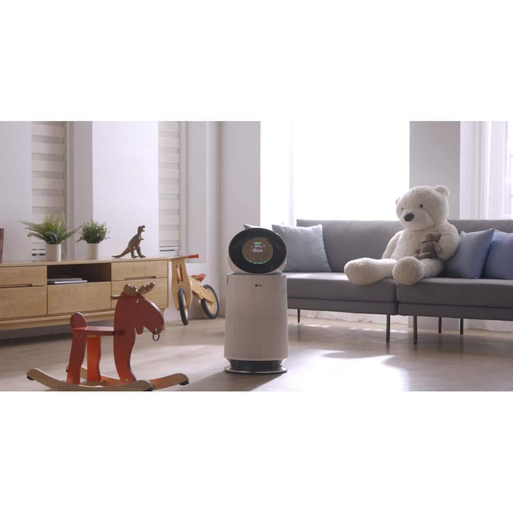 LG Electronics PuriCare 360° True HEPA Air Purifier with Clean Booster and Odor Reduction in White