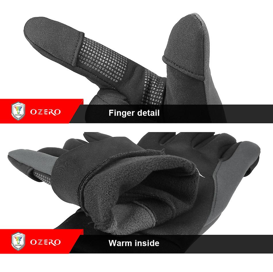 Ozero Winter Fingerless Riding Touch Screen Silicone Breathable Gloves