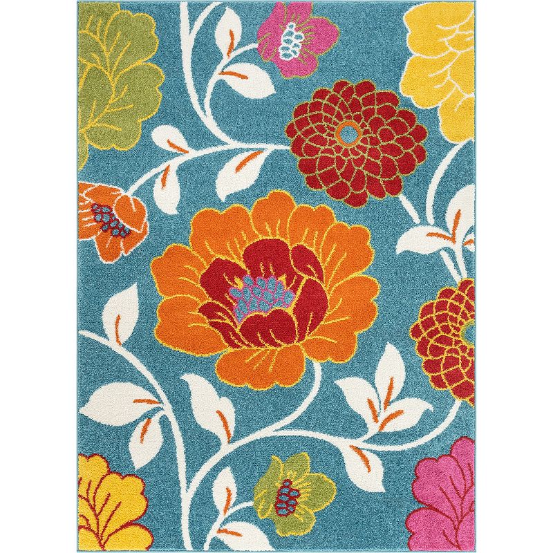 Well Woven StarBright Daisy Flowers Kid's Area Rug