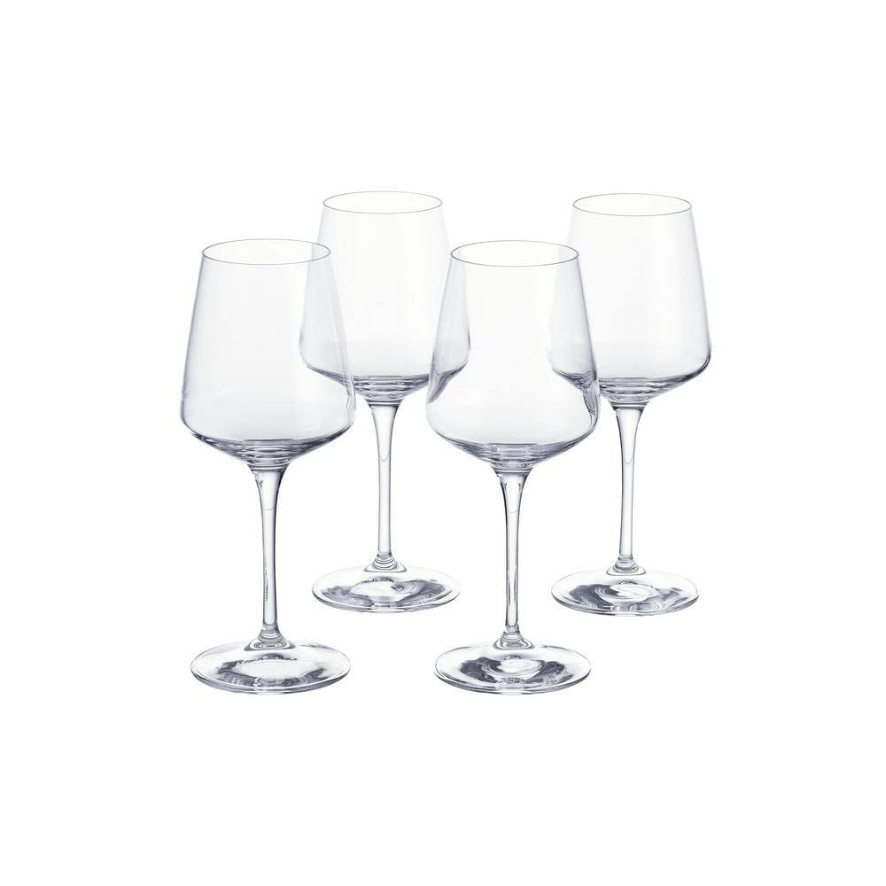 Home Decorators Collection Genoa 15.5 oz. Lead-Free Crystal White Wine Glasses (Set of 4) 253250