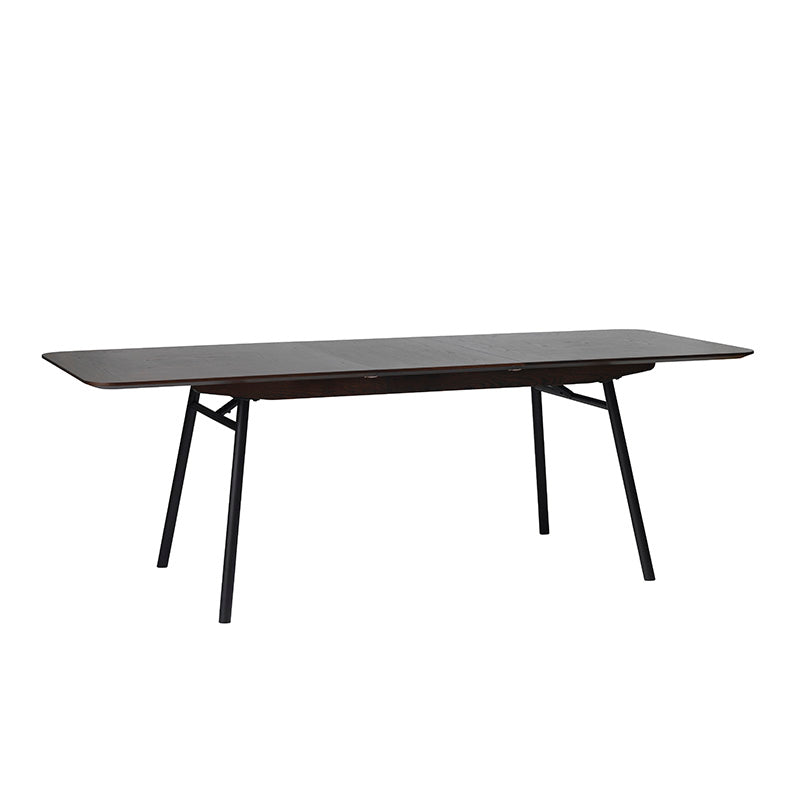 LATINA Extendable Dining Table 1.8-2.3M -  Dark Brown / Black