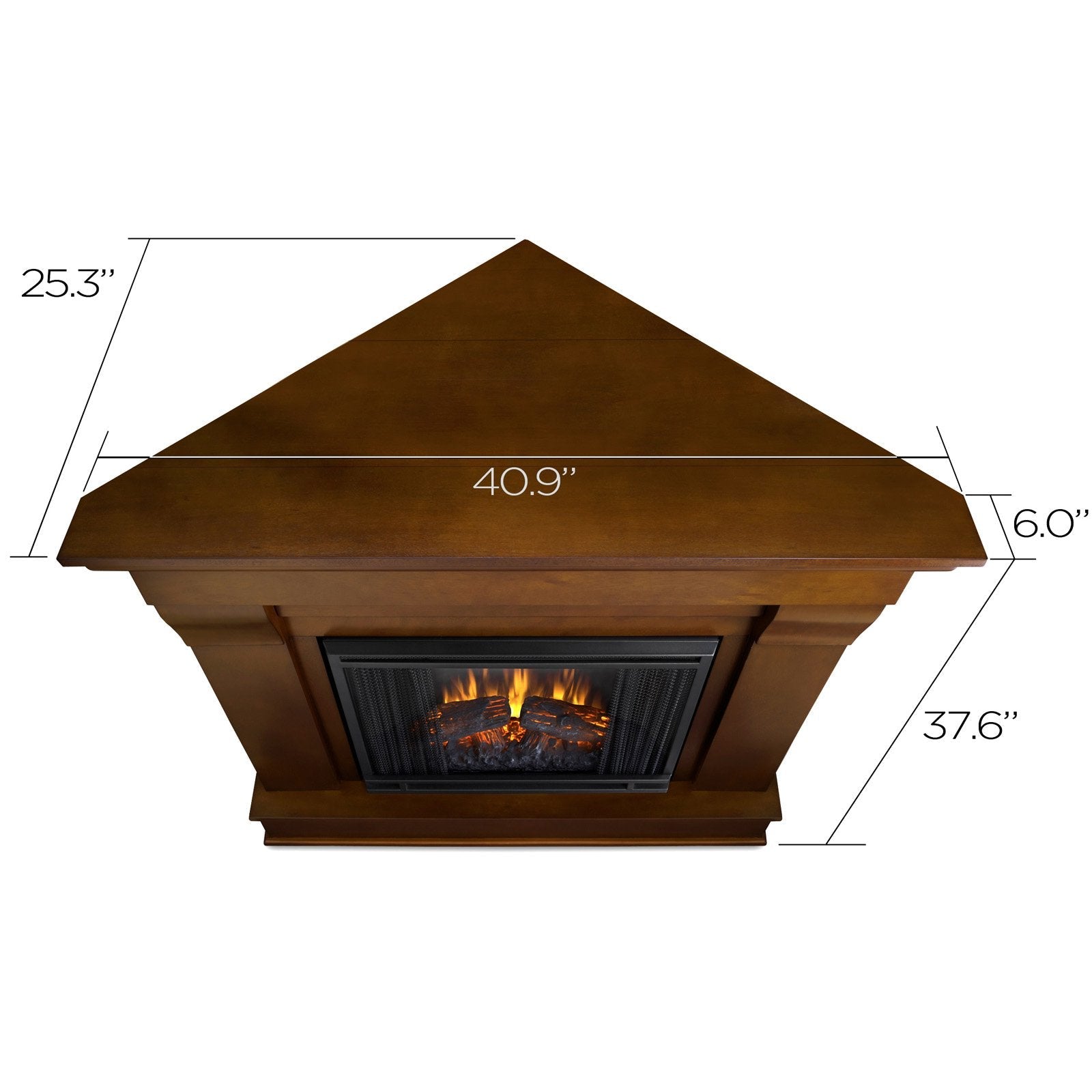 Real Flame Chateau Corner Electric Fireplace - Espresso