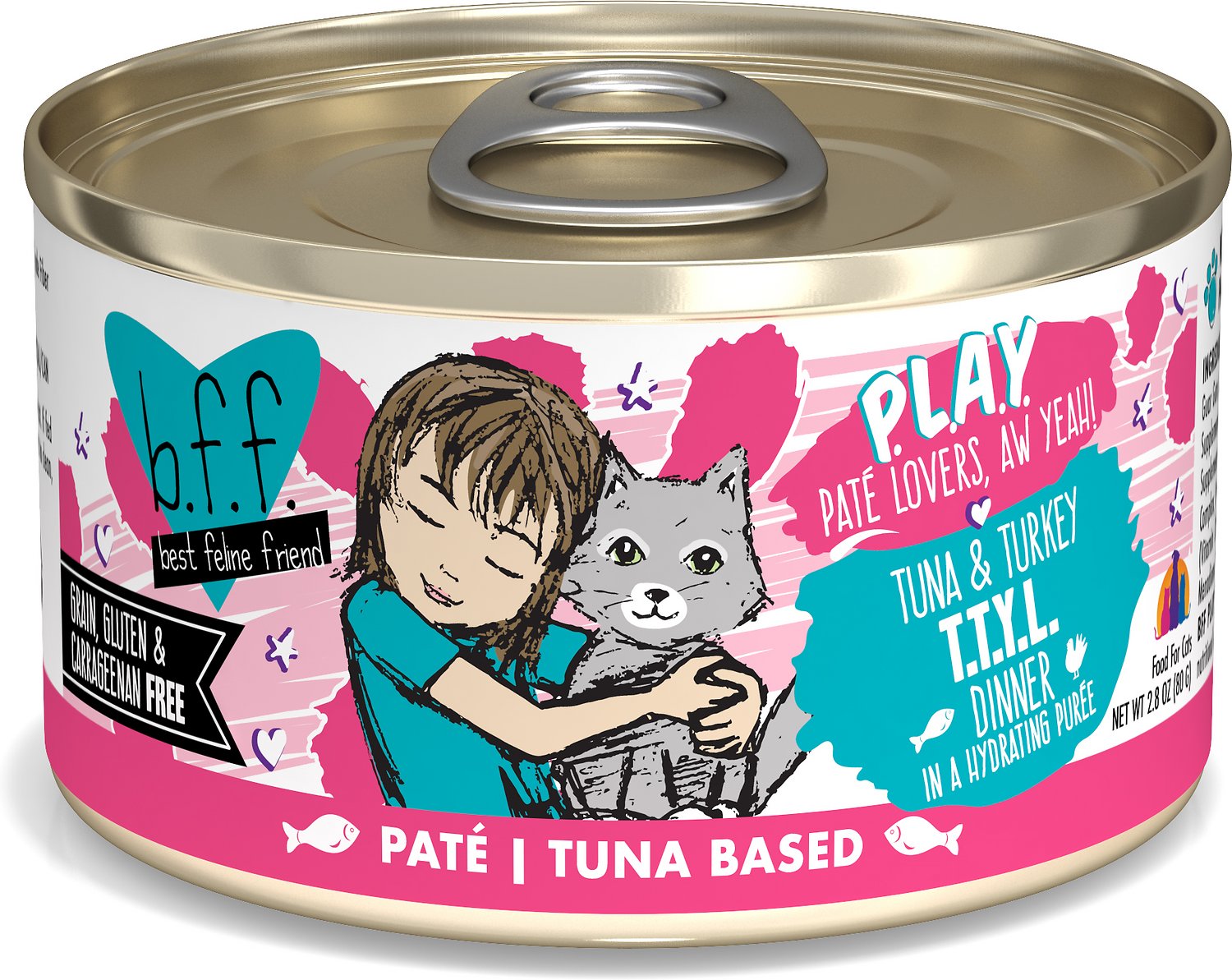 Weruva Cat BFF Play Pate Lovers Tuna and Turkey T.T.Y.L. Dinner In A Hyd