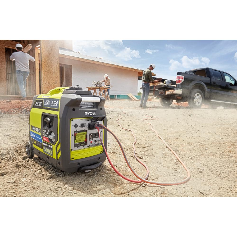 💥RYOBI 2,300-Watt Recoil Start Bluetooth Super Quiet Gasoline Powered Digital Inverter Generator with CO Shutdown Sensor RYi2322