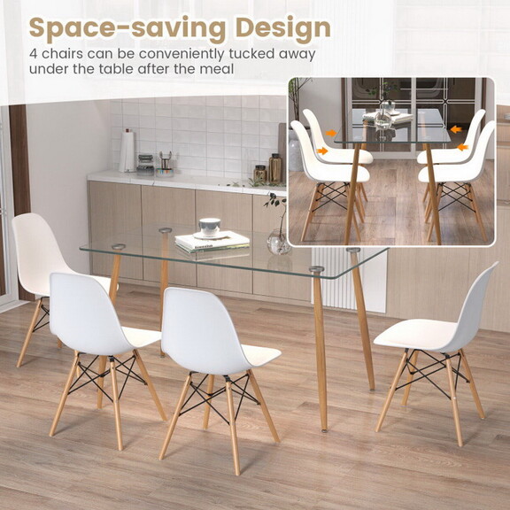 Costway 5 Pieces Rectangle Dining Table Set with 5...