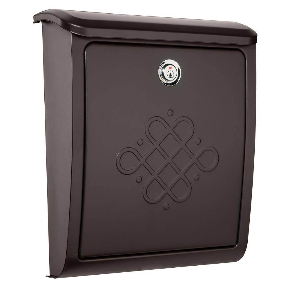 Architectural Mailboxes Bordeaux Rubbed Bronze Medium Steel Locking Wall Mount Mailbox 2697RZ-10