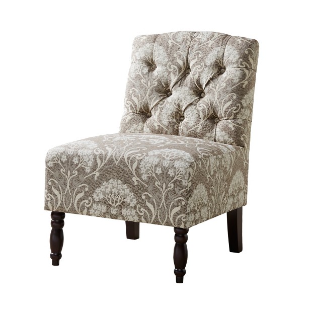 Alyssa Tufted Armless Chair Taupe