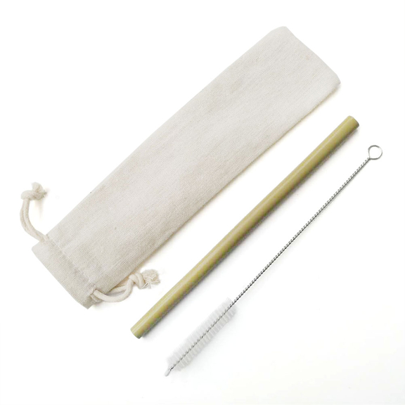 Aspire Blank Reusable Bamboo Drinking Straw W/ OPP...