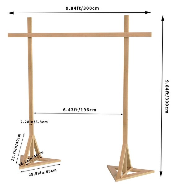 Solid Garden Wood Arch Backdrop Stand Flower Archway for Wedding Ceremony Decor