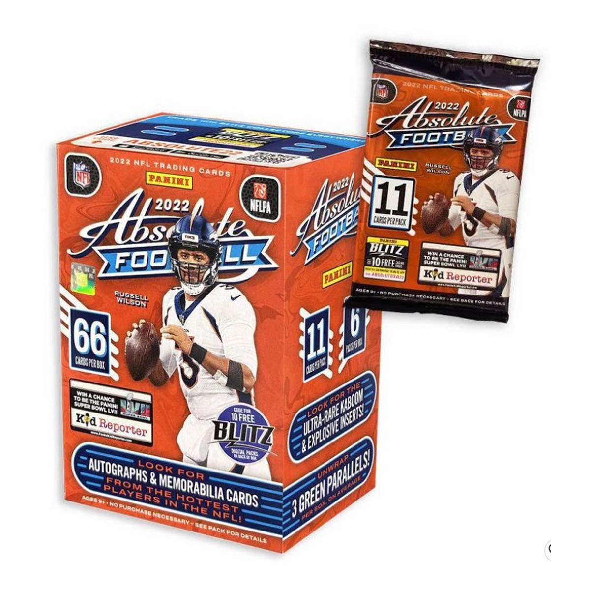 2022 Panini NFL Absolute Football Trading Card Blaster Box