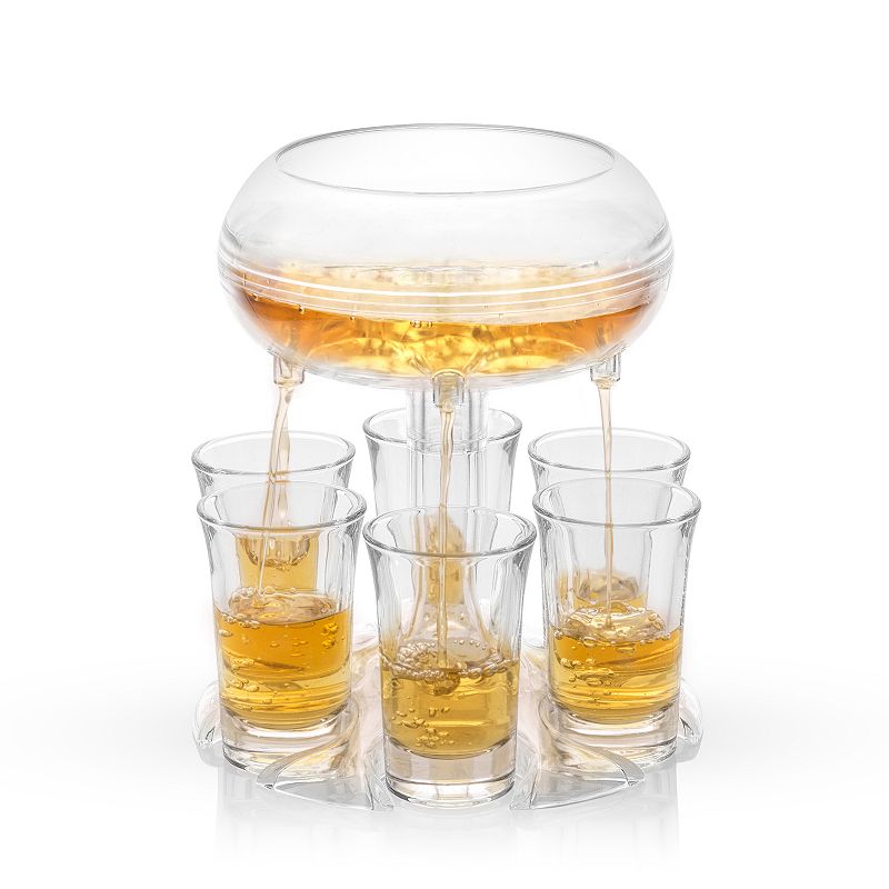 JoyJolt Shot Dispenser with 6-pc. Shot Glass Set