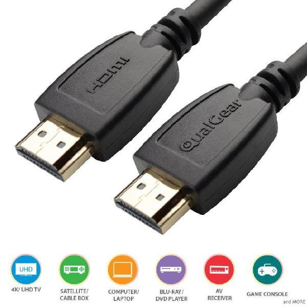 QualGear High Speed HDMI 2.0 Cable with Ethernet 10 ft. QG-CBL-HD20-10FT