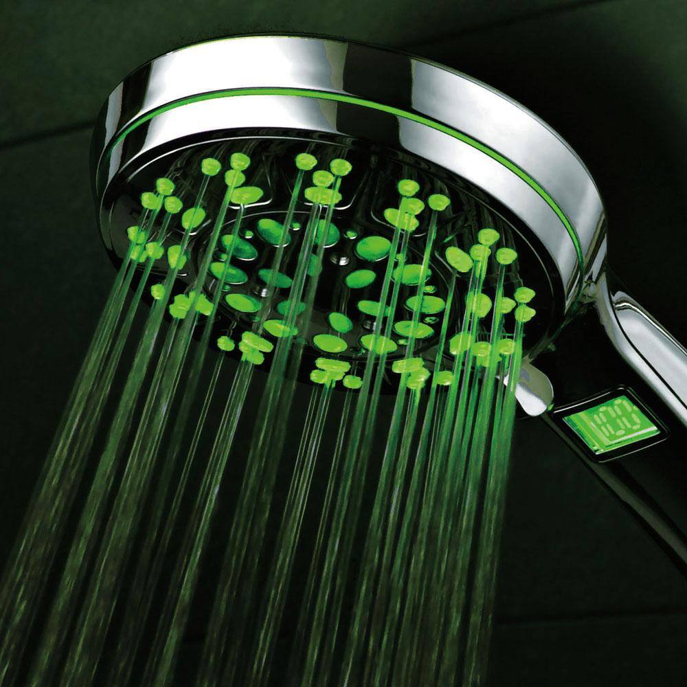 Hotel Spa 5-Spray Setting LED Handheld Shower in Chrome 1485