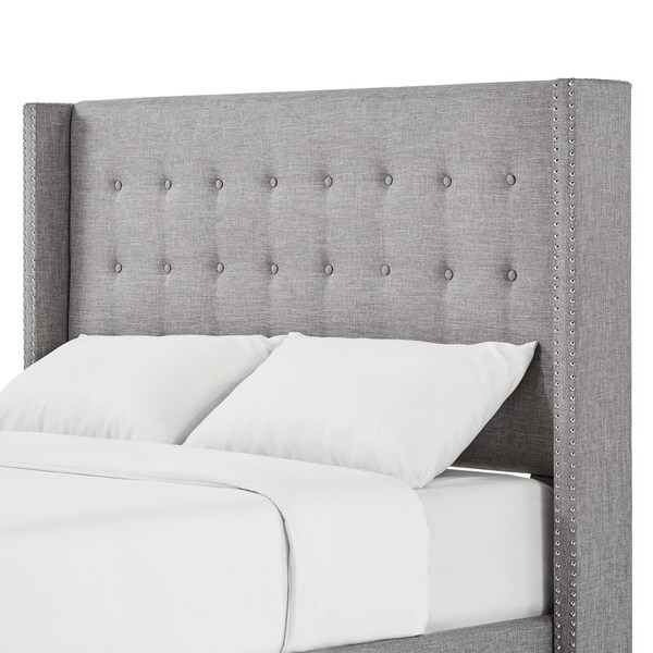 Melina Linen Tufted Wingback Headboard by iNSPIRE Q Bold - - 27674968