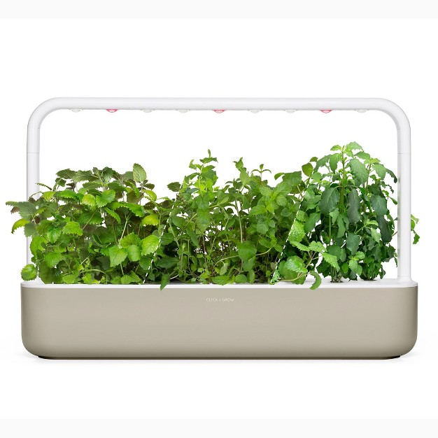 Click and Grow Indoor Herbal Tea Gardening Kit， Smart Garden 9 With Grow Light And 36 Plant Pods