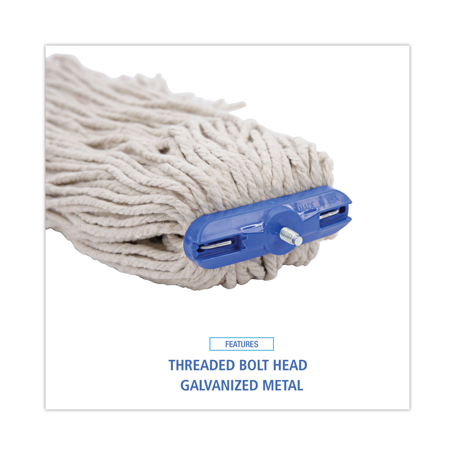 Cut-End Lie-Flat Wet Mop Head by Boardwalkandreg; BWK716CEA