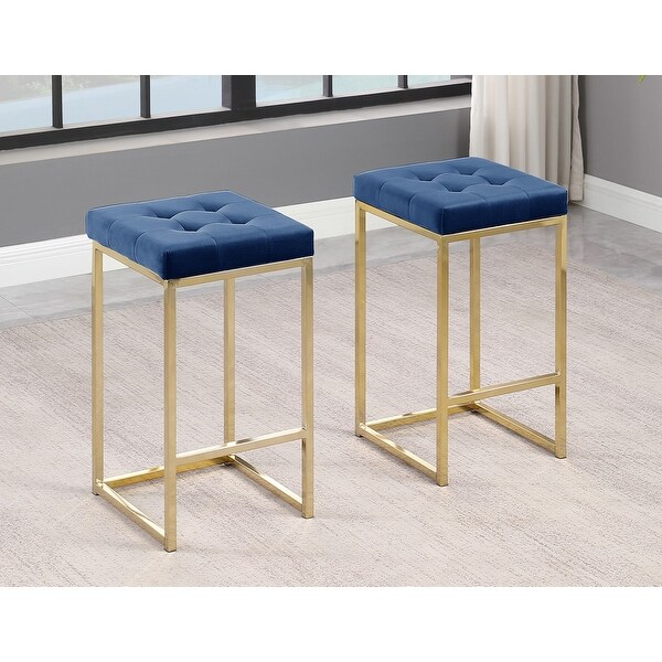 Best Master Furniture Elliot Tufted Velvet Accent Chair (Set of 2) - Gold