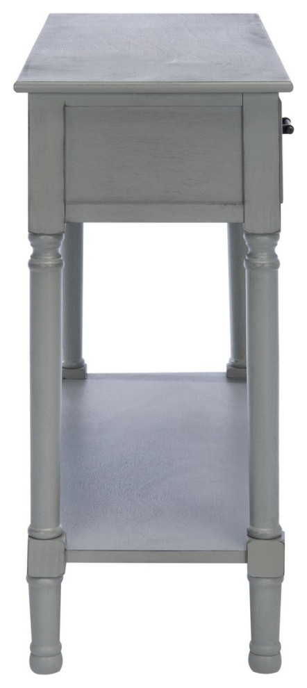Holly 2 Drawer Console Table Distressed Grey   French Country   Console Tables   by Peachtree Fine Furniture  Houzz