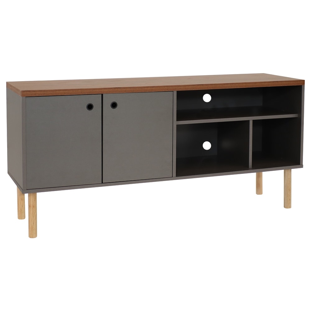 Sunnydaze Mid Century Modern TV Stand Media Console for 55\