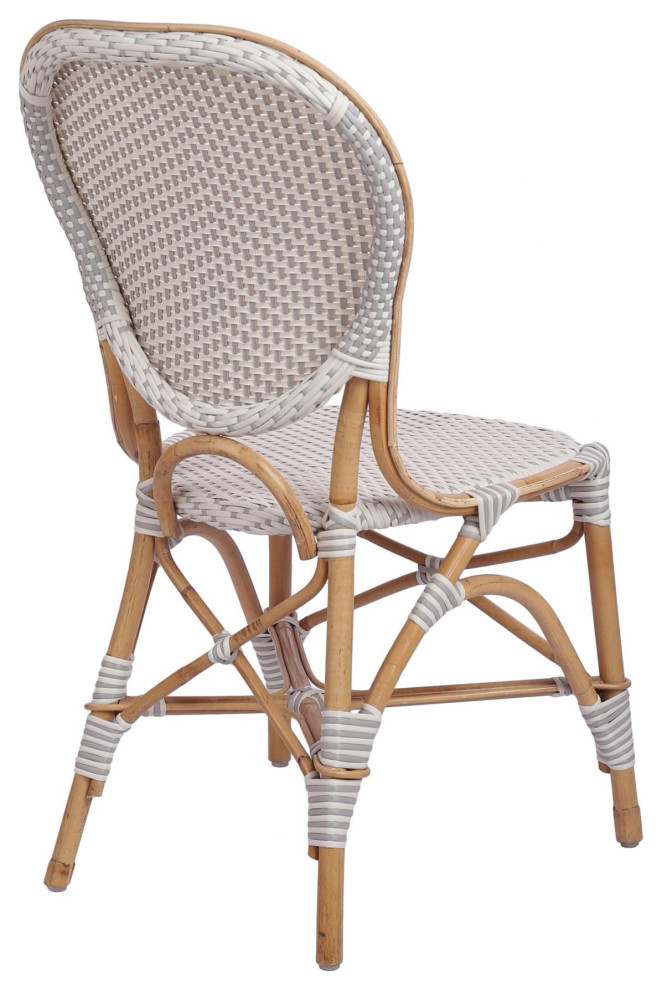 Sofiya Bistro Chair  White/ Gray  (Set Of 2)   Tropical   Dining Chairs   by Virgil Stanis Design  Houzz