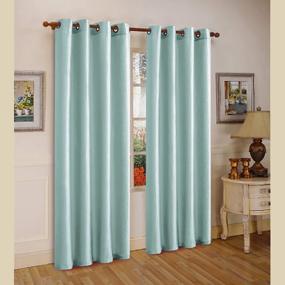 Mira Faux Silk Grommet Window Panel  55x84 Inches