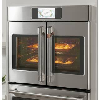 Cafe 30 in. Smart Single Electric French-Door Wall Oven with Convection Self-Cleaning in Stainless Steel CTS90FP2NS1