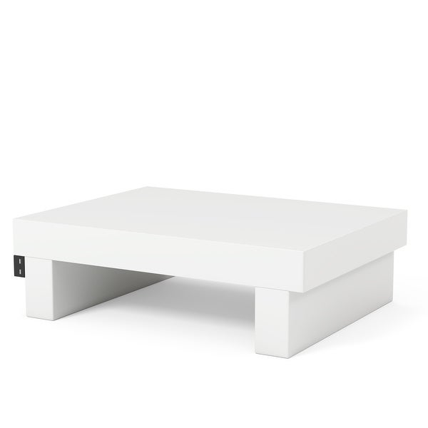 Strick and Bolton Ballingham Gloss White Low Profile USB Nightstand - - 23138443