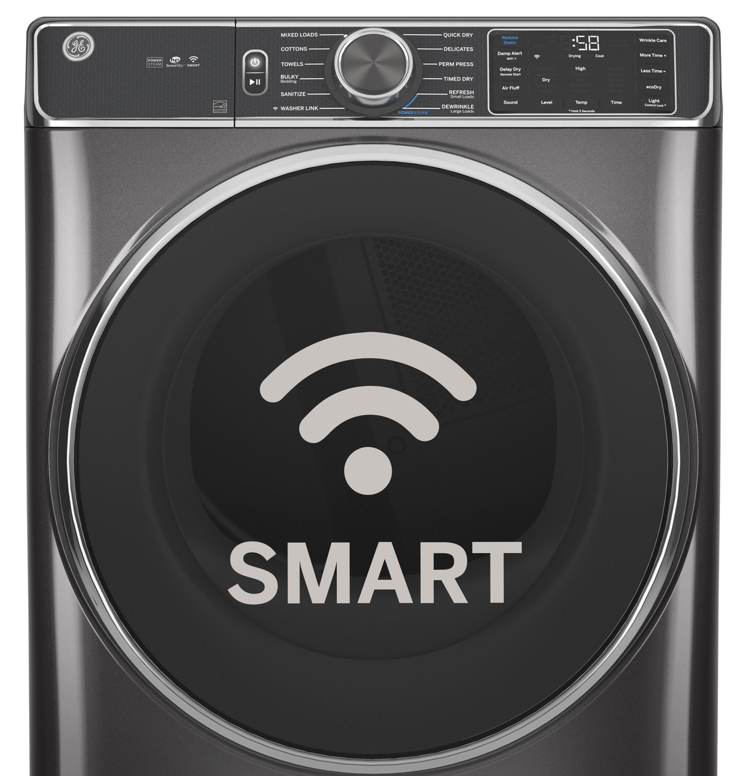 Ge Appliances GFD65ESSVWW Ge® 7.8 Cu. Ft. Capacity Smart Front Load Electric Dryer With Steam And Sanitize Cycle