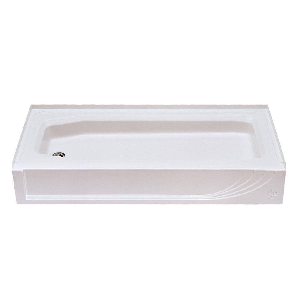 ABS Shower Pan - Left Hand White WBC-5428 L-SPK