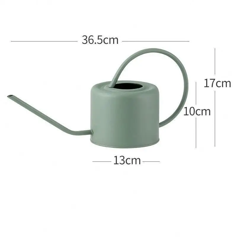 Galvanized Metal 1L 1.4L  Round Shape Powder Coated Small Garden Watering Cans Mini Water Pot Water Cans/