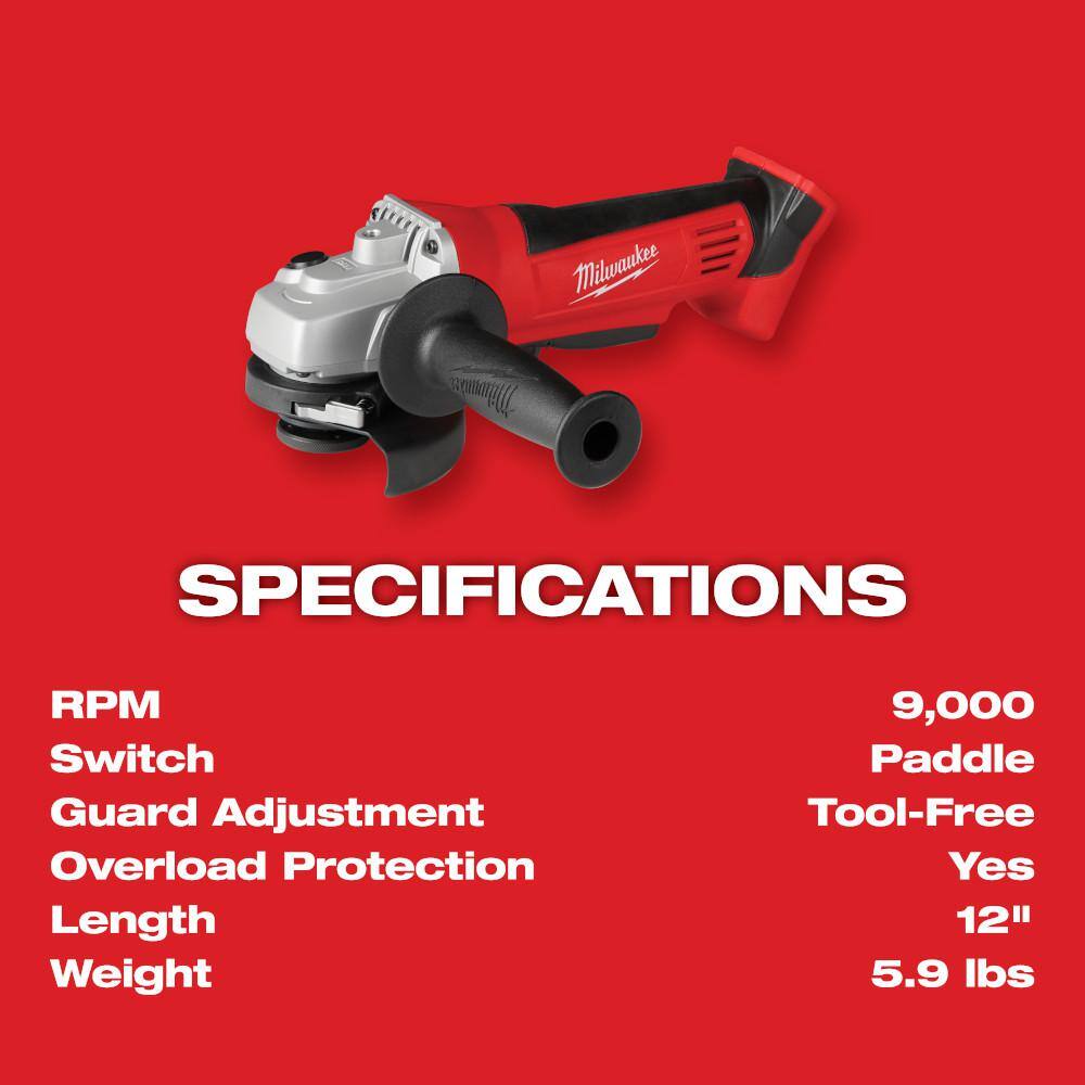 MW M18 18V Lithium-Ion Cordless 4-12 in. Cut-OffGrinder (Tool-Only) 2680-20