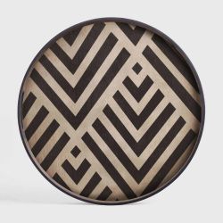 GRAPHITE CHEVRON TRAY SMALL