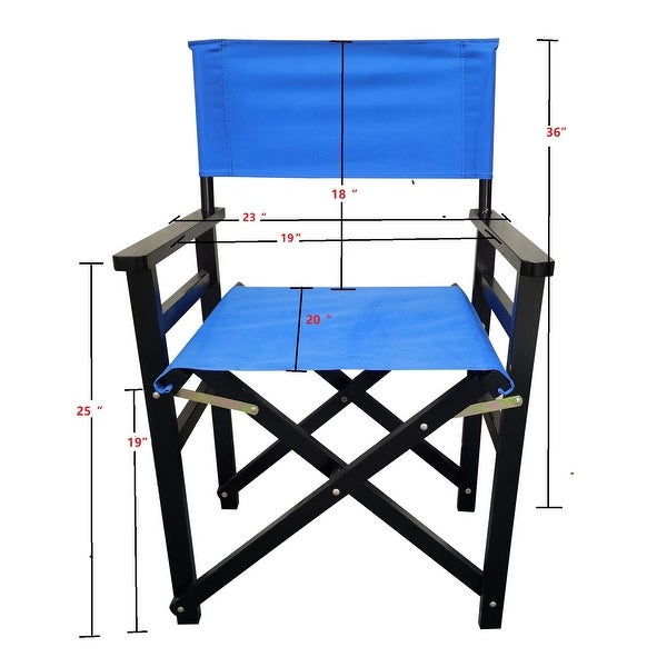 Wooden+ Canvas Folding Chair 2pcs/set - Overstock - 35780449