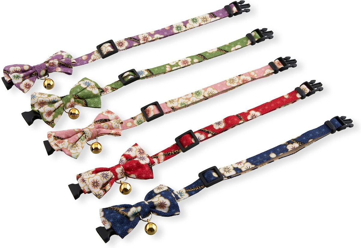 Necoichi Hanami Bow Tie Breakaway Cat Collar