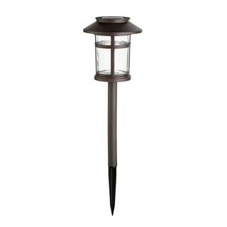 Hampton Bay Duncan Bronze Solar Integrated LED Weather Resistant Path Light 10 Lumens 32300-020