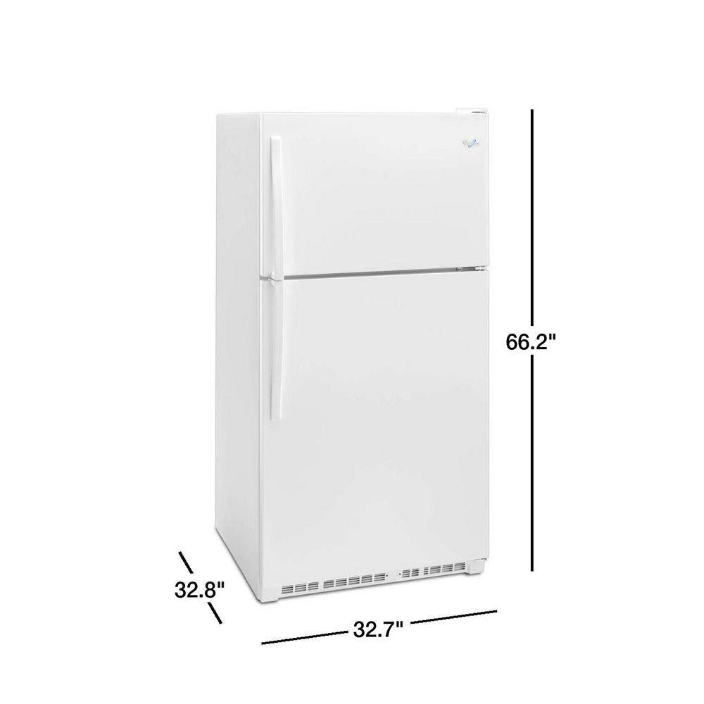 Whirlpool 20 cu. ft. Top Freezer Refrigerator in White WRT311FZDW