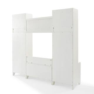 CROSLEY FURNITURE Fremont Distressed White Entryway Set (4-Piece) KF60006WH