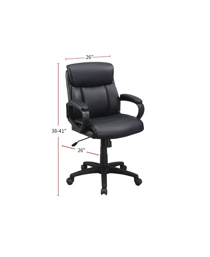 Simple Relax Standard Back Upholstered Office Chair Black