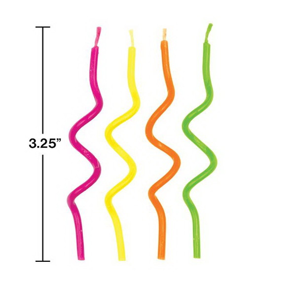 Creative Converting 101025 Neon Curly Candles