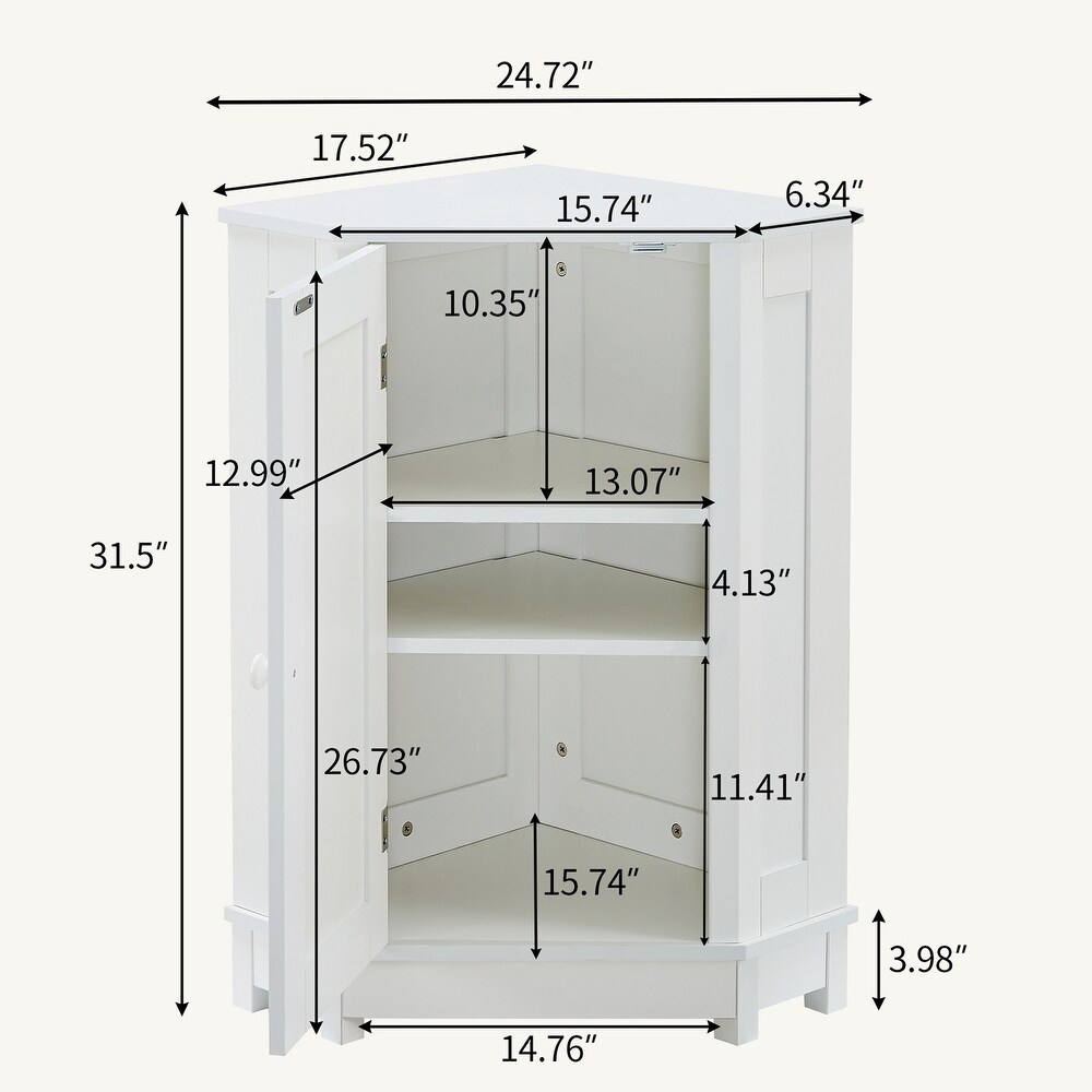 Bathroom Triangle Corner Storage Cabinet