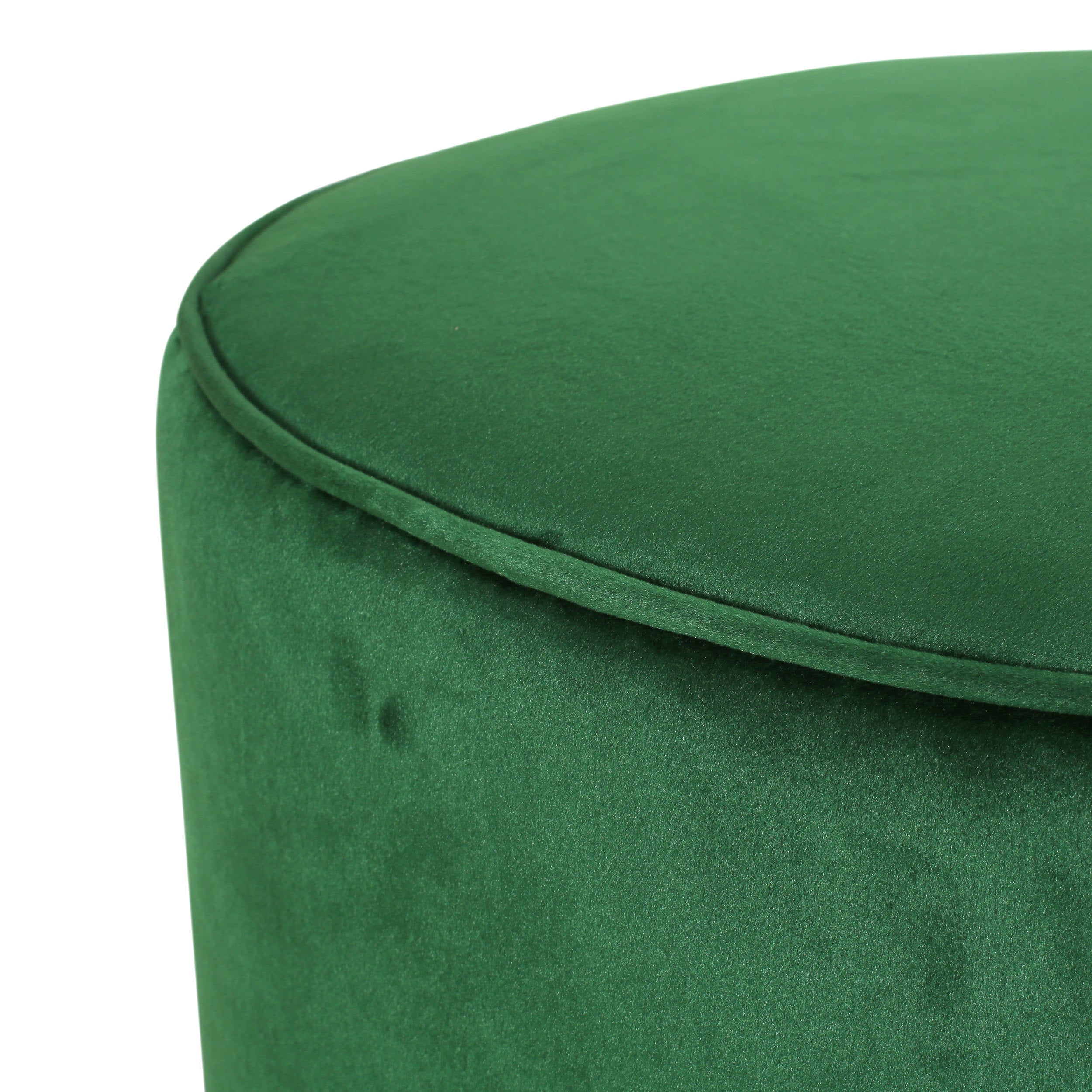 Kile Modern Glam Velvet Swivel Ottoman