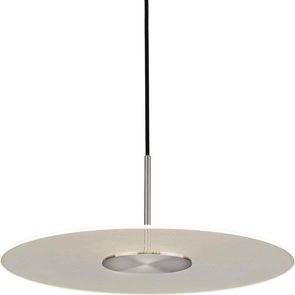 Progress Lighting Spoke LED Collection 1-Light Brushed Nickel LED Modern Hanging Pendant Light P500318-009-30